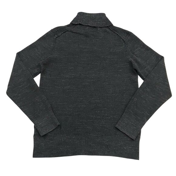 All Saints Sweater Mens Large Gray Knit Turtleneck Cotton Casual Work Office - Picture 3 of 12